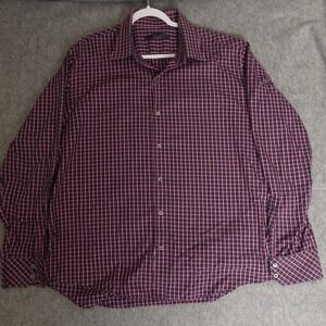 Zachary Prell Button Up Long Sleeve Shirt Pink Blue Red Check Men's XXL